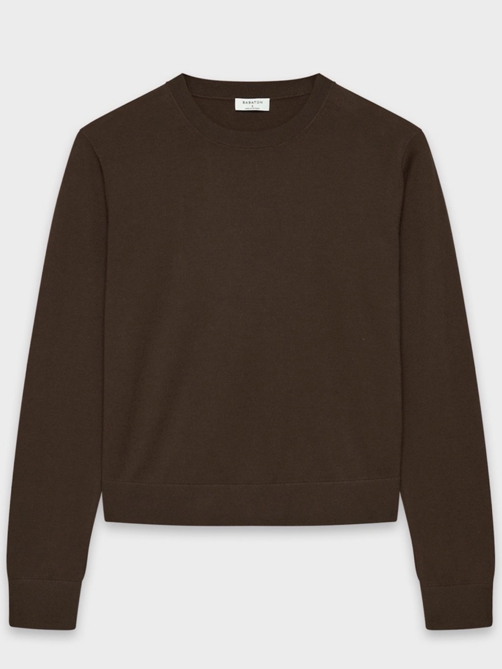 Aritzia Babaton Bloor Sweater Rich Mocha Brown 100% Cotton M